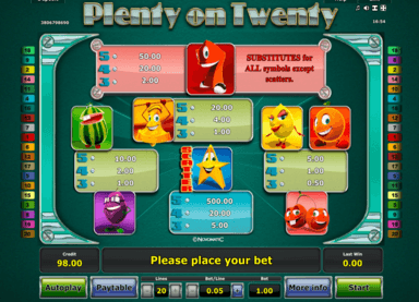 Plenty on Twenty Spiel